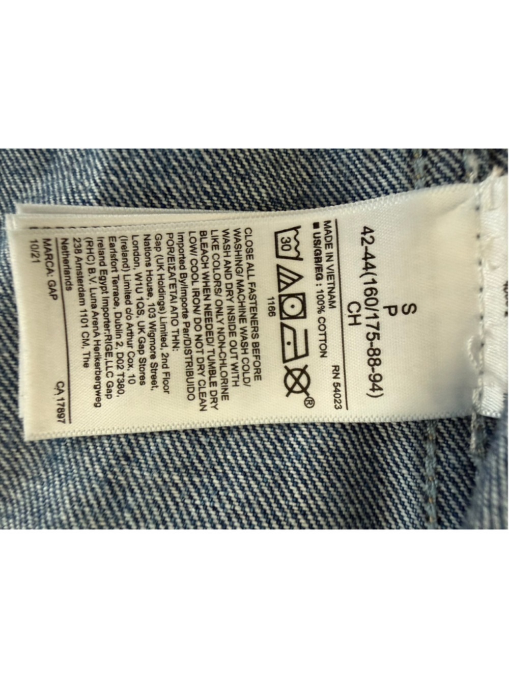Women's GAP Classic Denim Jean Jacket Size S - Picture 10 of 11